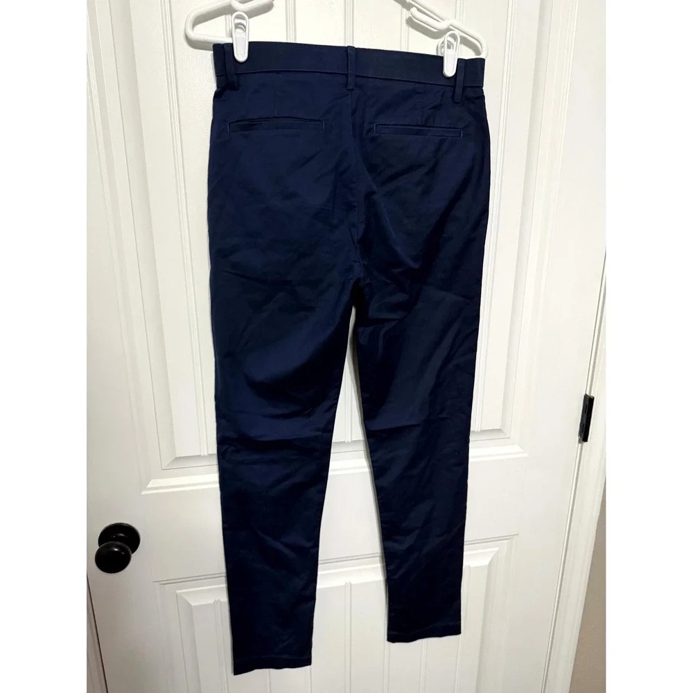 Banana Republic Chino Pants Mens 28x32 Navy Blue Slim Fit Stretch Cotton Pants